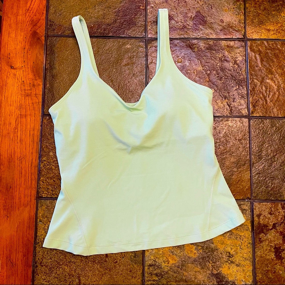 Lululemon Align tank. Waist length. Size 8. Creamy mint. Excellent like new.